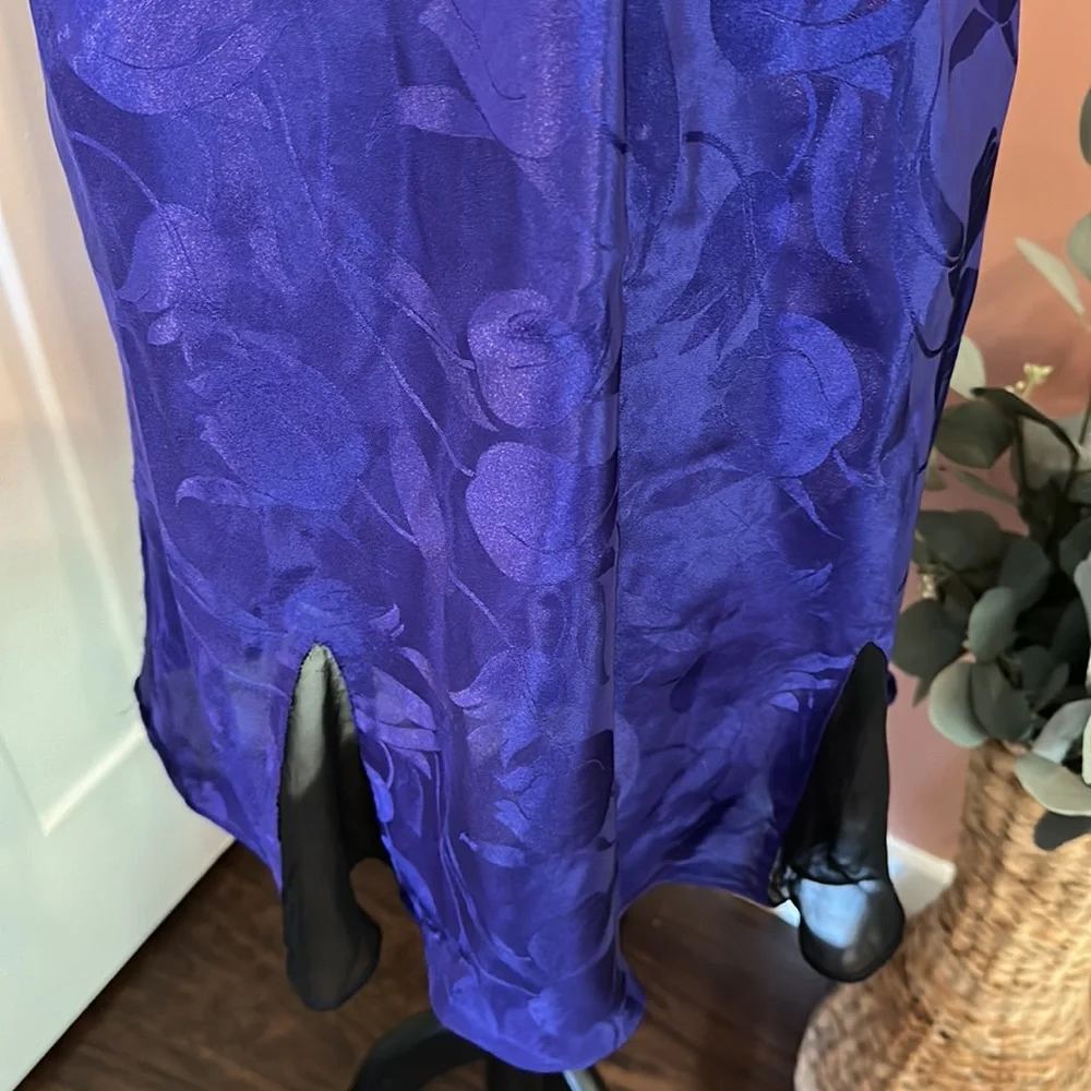 Victoria’s Secret 2-piece 2012 purple black embossed M/6 polyester nightie/panty